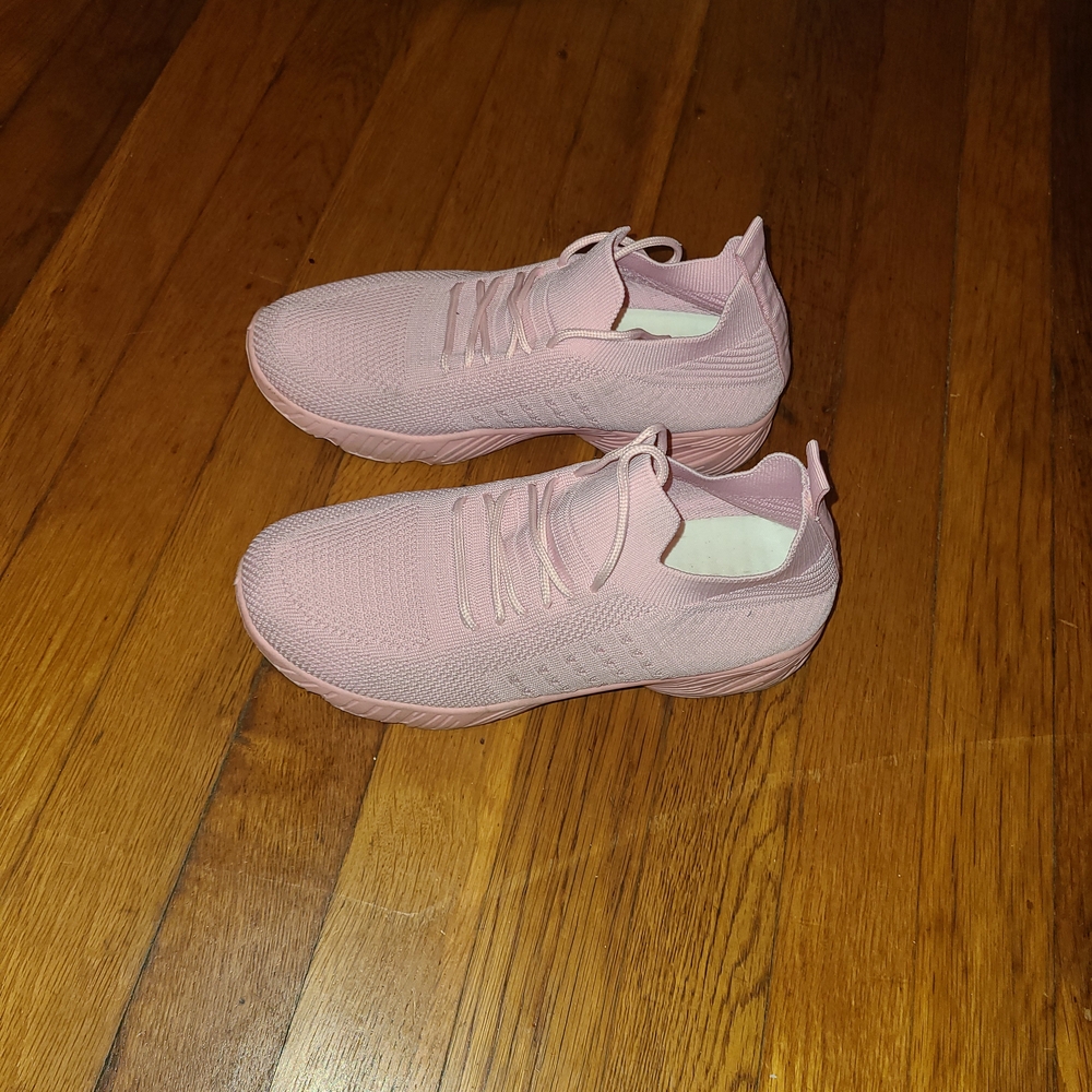 Pink Knit Sneakers